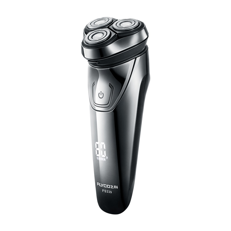 飞科(FLYCO)电动剃须刀FS339 充插两用全身水洗智能电量显示全球电压快充双环浮动贴面旋转式刮胡刀