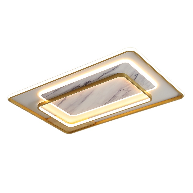 品质金色客厅吸顶灯卧室书房简约大气金色灯具全屋套餐组合批发