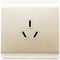 施耐德电气（Schneider Electric）三孔插座 空调墙壁开关电源插座面板 16A 丰尚 金色