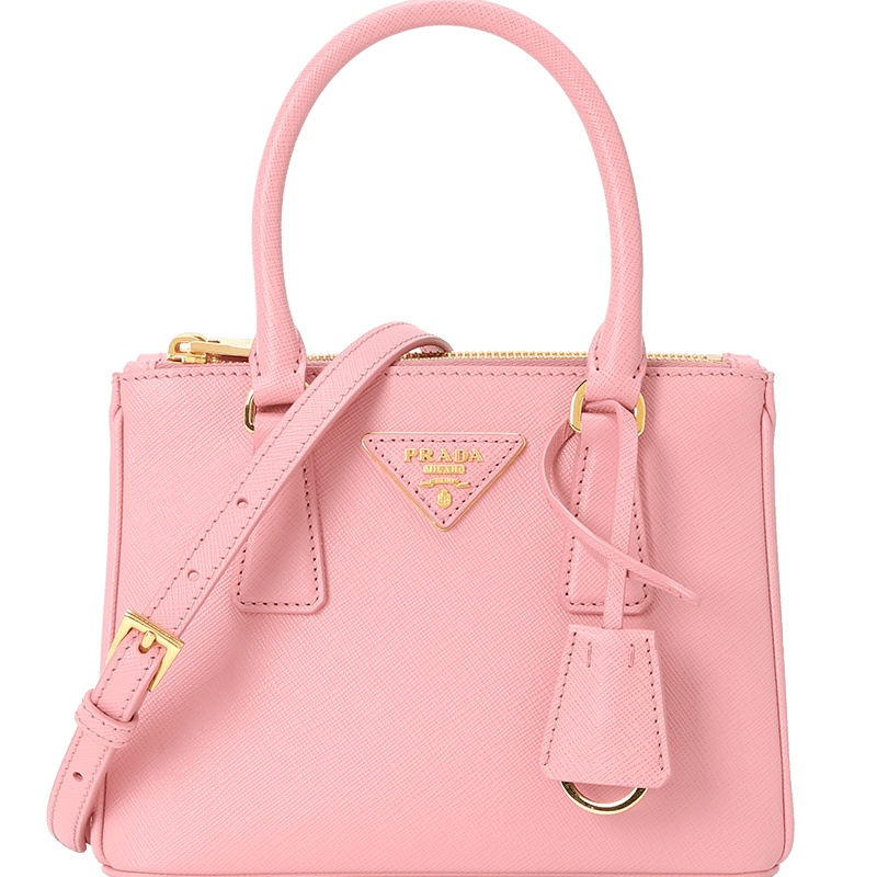 预订 PRADA 普拉达 Galleria 通勤手拎小号 单肩包 手提包 三角LOGO标十字纹皮1BA906