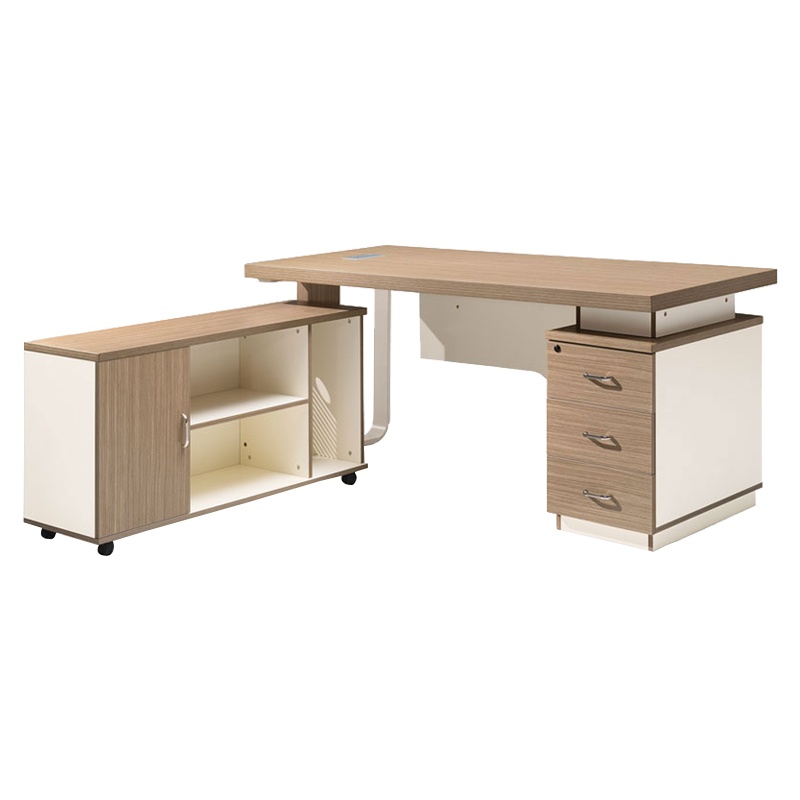 质凡老板桌办公家具简约现代板式大班台总裁主管桌经理桌老板办公桌椅