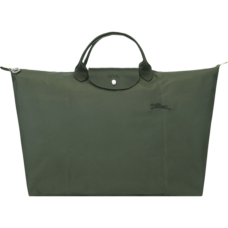 珑骧 LONGCHAMP 女士LE PLIAGE GREEN系列大号织物短柄可折叠手提包旅行包饺子包1624 919