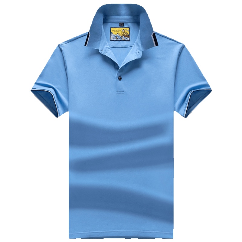[直营]木林森(MULINSEN)男装短袖T恤POLO衫翻领商务休闲纯色夏季上衣青宽松男装Polo户外休闲衣