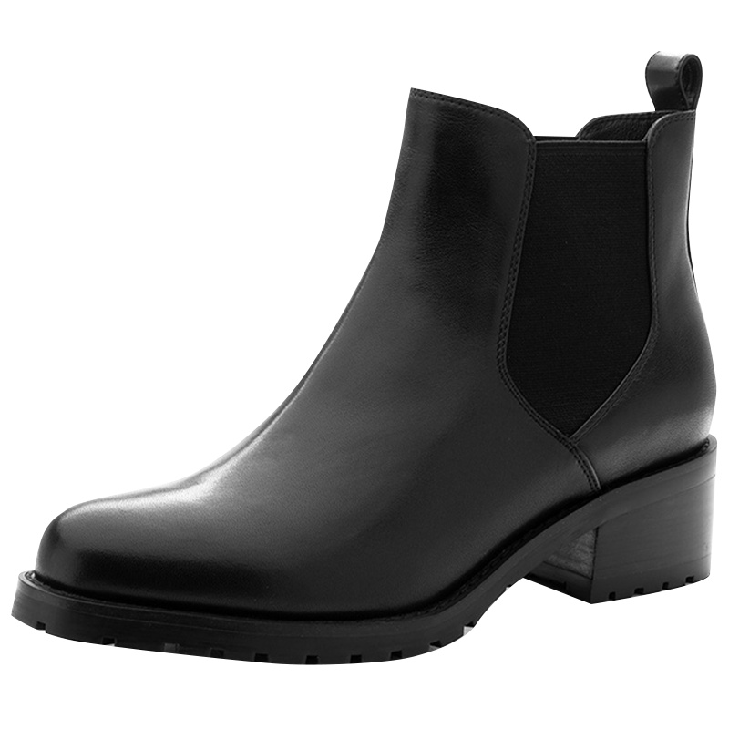 St&Sat/星期六秋冬新款舒适圆头切尔西靴短靴SS84116714