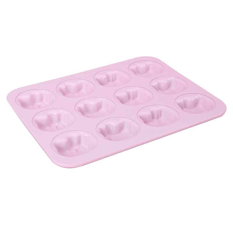 学厨厨房工具 烘焙工具 HELLO KITTY(凯蒂猫)正版授权12连不粘猫头蛋糕烘模具 KT7042