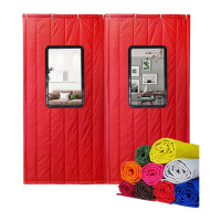 秋冬季保暖防风浴室门帘 隔音加厚棉门帘