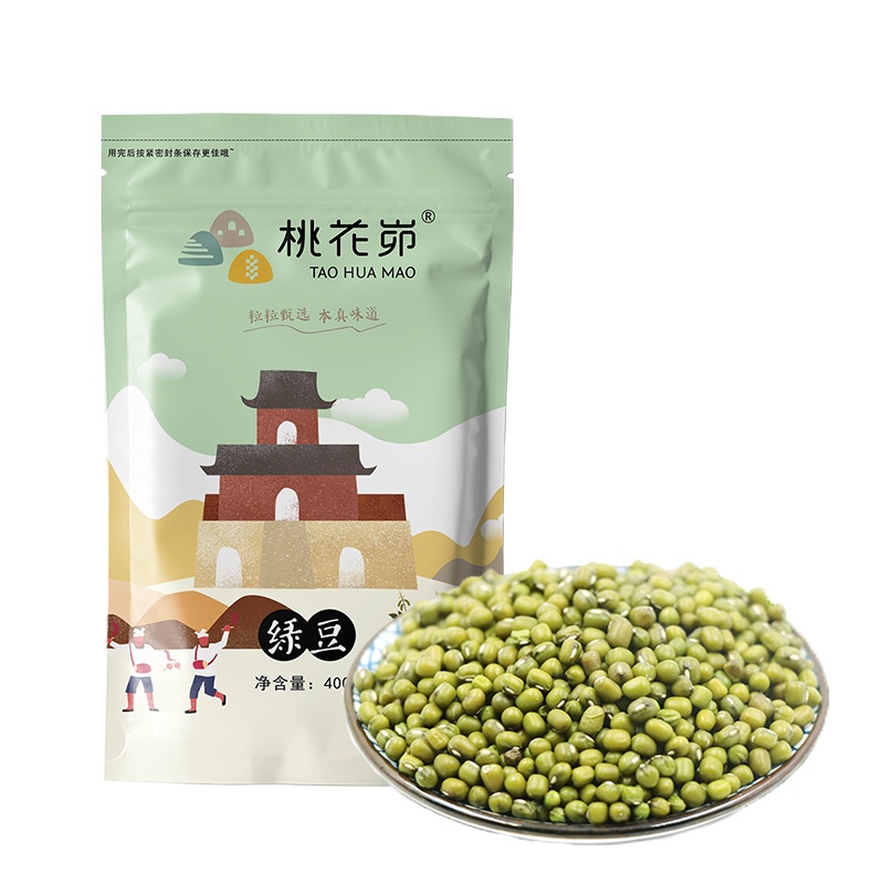 [中华特色]米脂馆 陕北特产绿豆陕西农家绿小豆五谷杂粮自种食用粗粮发豆芽400g*6