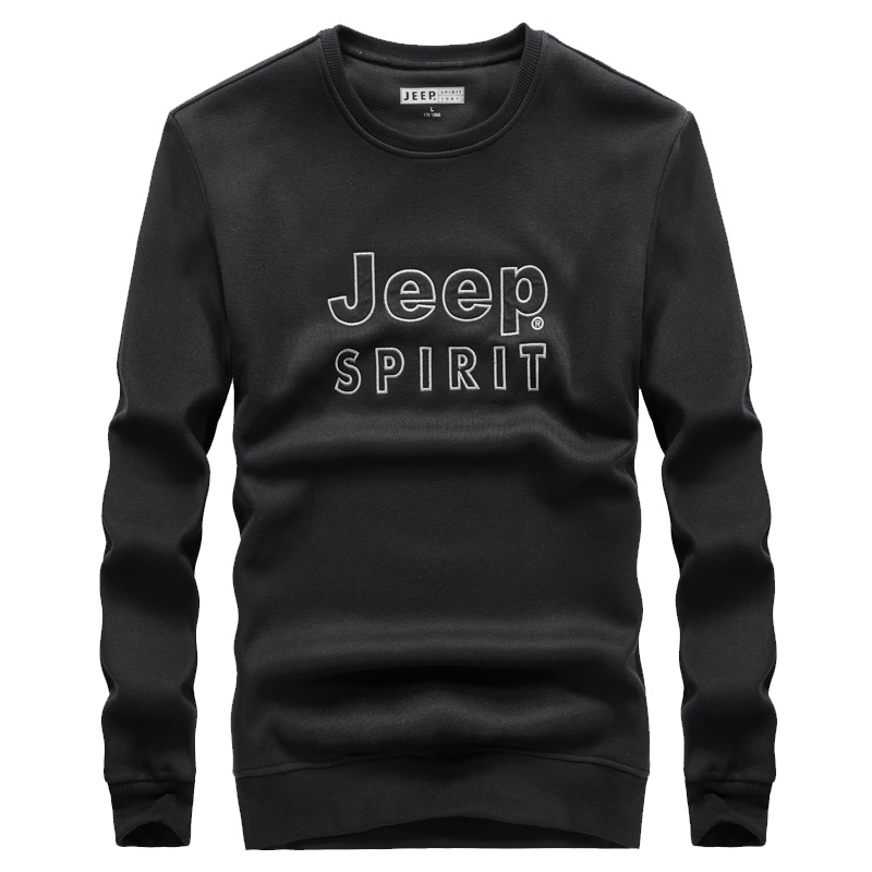 JEEP吉普男士卫衣秋季韩版秋衣服春秋款圆领印花上衣潮打底衫男
