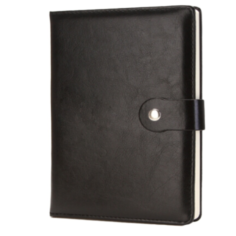 申士(SHEN SHI) 商务记事本 带扣皮面笔记本子1025 A5/25K 办公 黑色A5/25K 120张