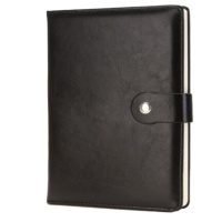 申士(SHEN SHI) 商务记事本 带扣皮面笔记本子1025 A5/25K 办公 黑色A5/25K 120张