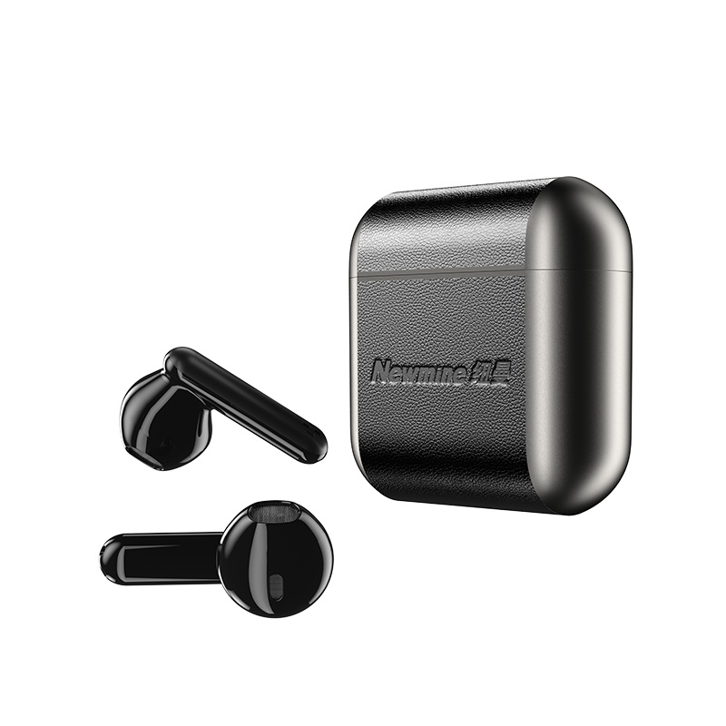 纽曼X3入耳式真无线蓝牙耳机2021年新款跑步运动久戴不痛降噪女可爱超长待机续航大电量高音质端开车专通用 黑色