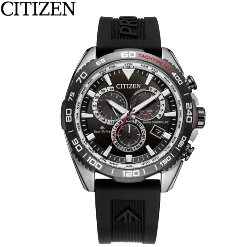 国行 西铁城(CITIZEN)光动能空中之鹰防水运动休闲多局电波男表 CB5036-10X