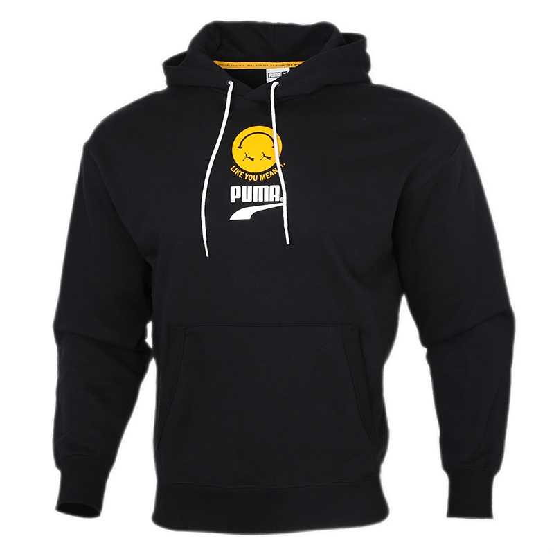 PUMA彪马男装2021春季新款运动服笑脸连帽套头衫潮530368