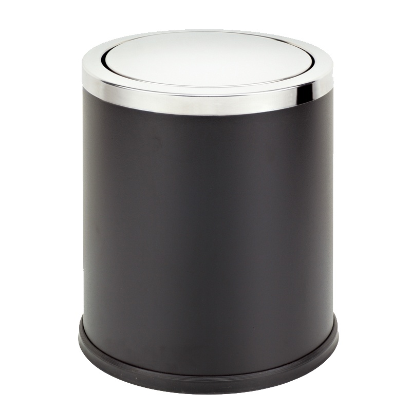 惠洁翻盖房间桶垃圾桶NL-H025黑色