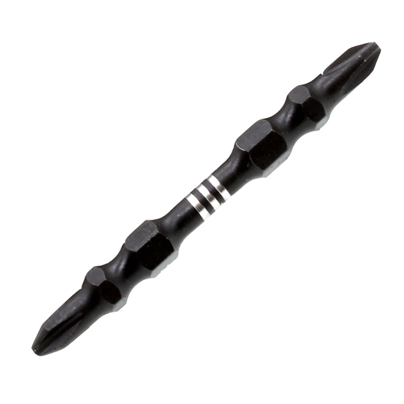 S2T钢超硬工业级十字批头套装古达磁性双头风批电动螺丝刀头 65mS2[单头带磁圈]10支