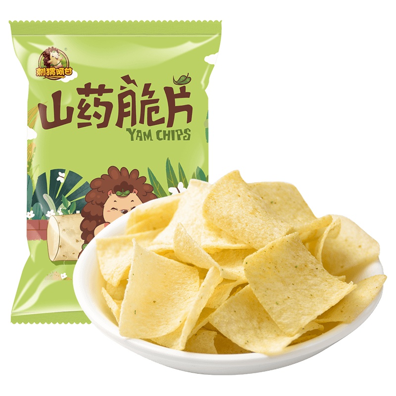 刺猬阿甘 山药脆片学校办公室休闲零食膨化小吃薄片脆薯片香葱味31g