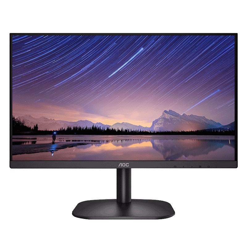 冠捷(AOC)27英寸显示器 玄英质感黑 微边框 IPS技术屏 广视角 低蓝光爱眼 可壁挂 家用电脑办公液晶显示器(27B2H)