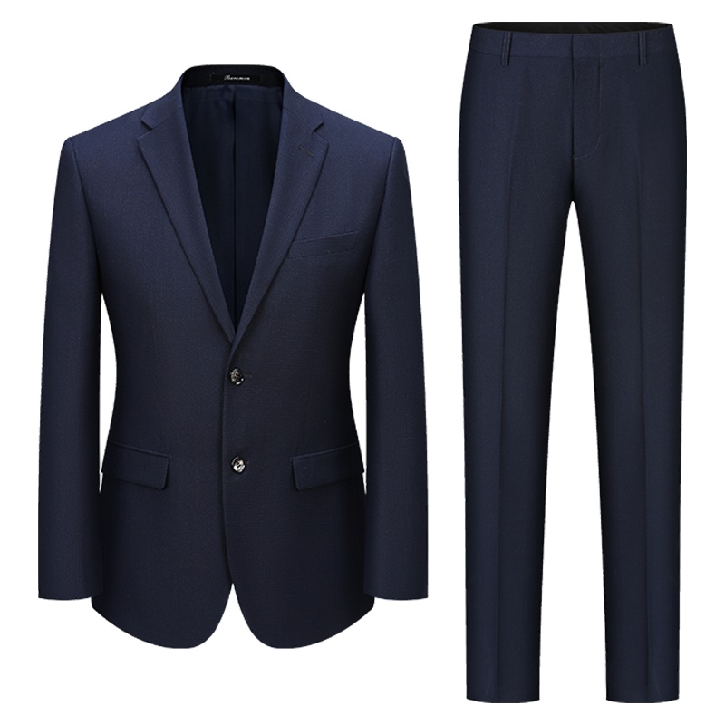 培罗蒙/baromon 西服套装男士西装套装上班职业装男修身格纹条纹休闲商务正装培羅蒙ETZBH9327