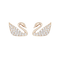 SWAROVSKI 施华洛世奇 人造水晶SwanMini女士天鹅耳钉5144289