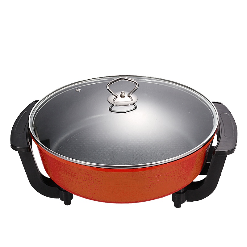 昂爵 多功能电火锅 鸳鸯电火锅 8L 大容量 智能控温 6档调节 双管加热不沾内锅 学生宿舍电煮锅 火锅 多用锅