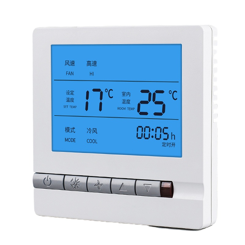 伊莱科 EK8806FB-Y 中央空调液晶温控器面板控制器控制面板风机通用带遥控功能遥控器另购