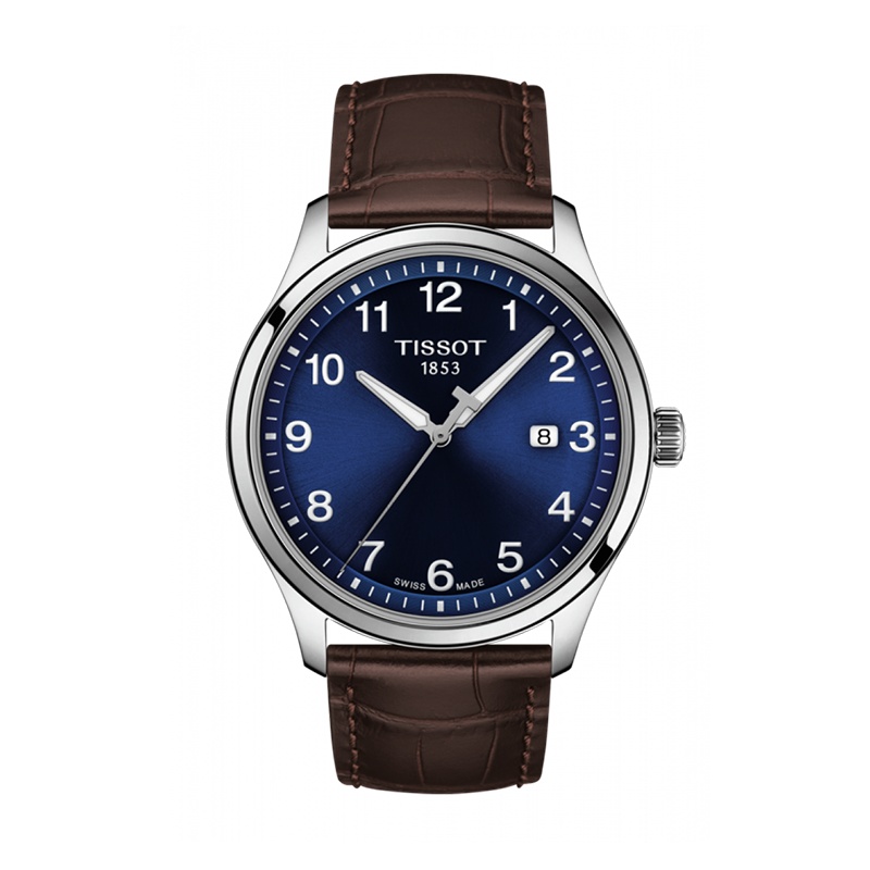 天梭(TISSOT)瑞士手表 复古华丽都市大气魅蓝表盘 速驰系列皮带男士石英表T116.410.16.047.00