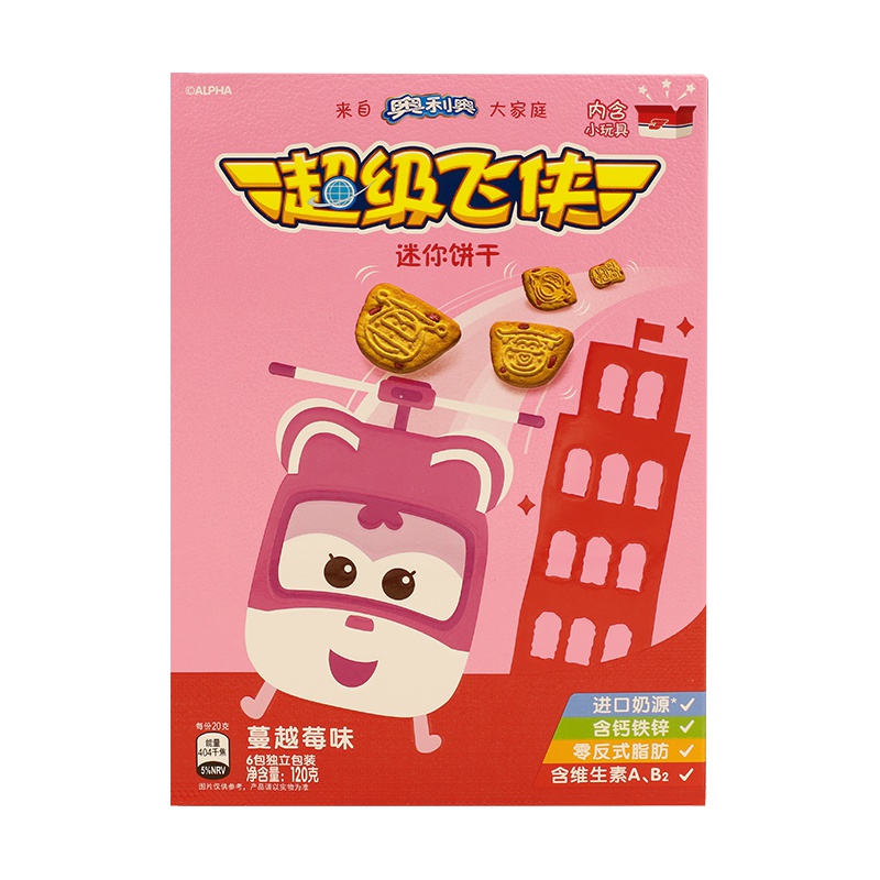 超级飞侠迷你饼干蔓越莓味120g