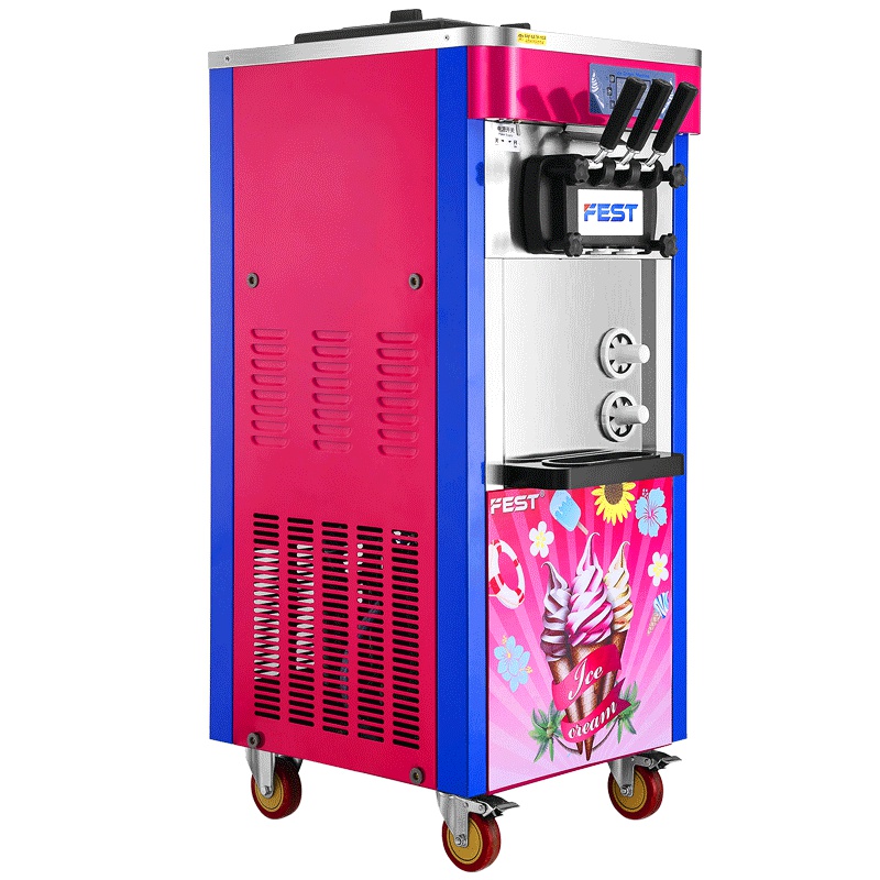 FEST立式全自动冰淇淋机商用雪糕机甜筒机软质冰淇淋机器冰激凌机奶茶店设备全套 立式软冰淇淋机