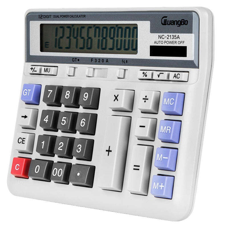 广博(GuangBo)NC-2135A桌上型计算器 白色(单位:台)
