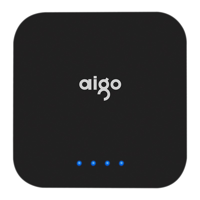 爱国者(aigo)10000毫安时OL10000 双USB输出 通用便携迷你 聚合物电芯 移动电源/充电宝 黑色