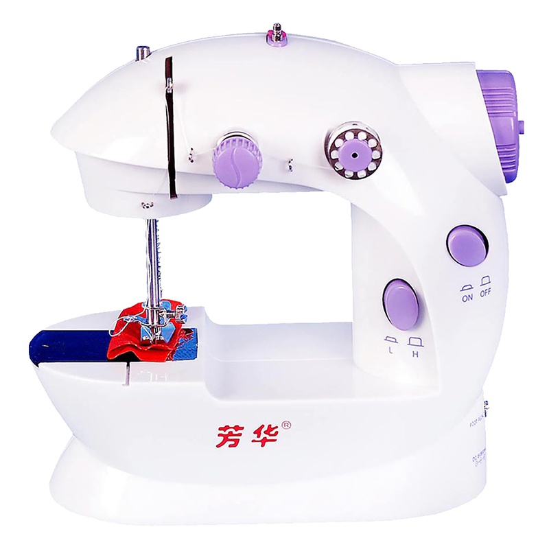 芳华缝纫机家用电动迷你多功能小型手动吃厚微型脚踏缝纫机202