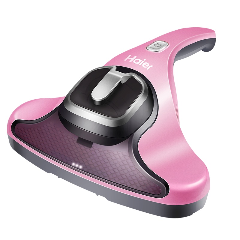 海尔(Haier)除螨仪ZC401F 奶油粉 家用床铺手持除螨紫外线杀菌 床褥吸尘器