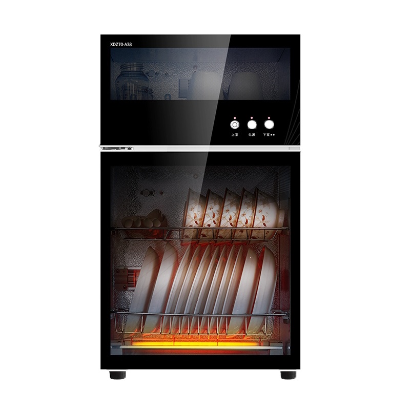 消毒柜家用小型黄金蛋立式杀菌碗柜迷你厨房高温台式双门碗筷_白色