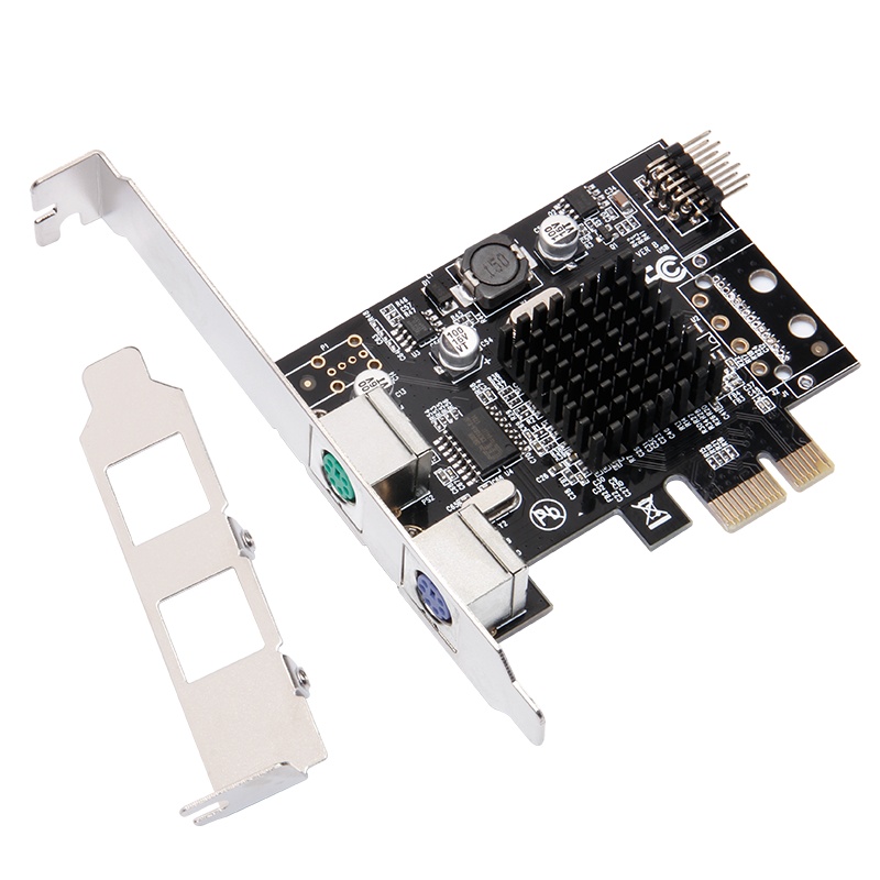 魔羯 MOGE MC2210 PCI-E转PS2键盘鼠标圆口扩展卡 PCIE to ps/2卡PCIE转PS2转接卡