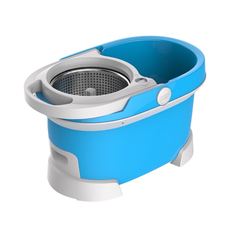世家 洁旋风甩干拖把可拆卸手压式甩干桶双驱动加大桶蓝色