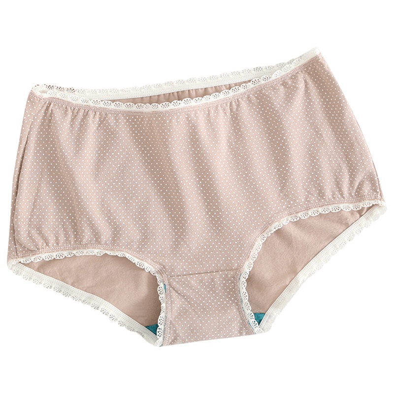 ab内裤[4条装]弹力棉中腰短裤时尚印花女士脚1044