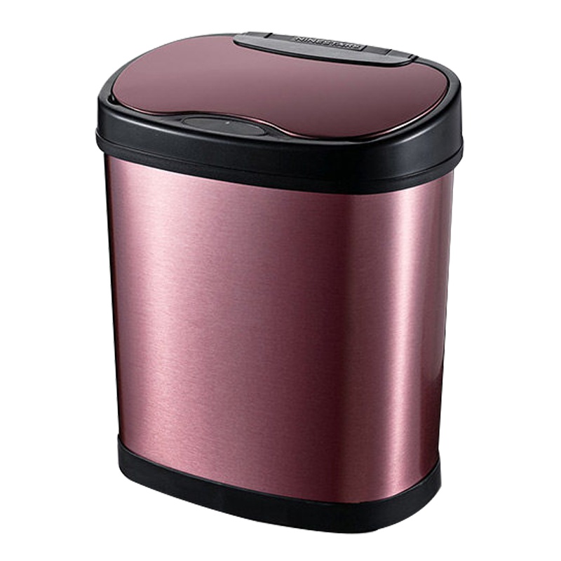 NST/纳仕达 12L玫瑰金色智能感应垃圾桶客厅办公酒店大容量不锈钢垃圾桶自动