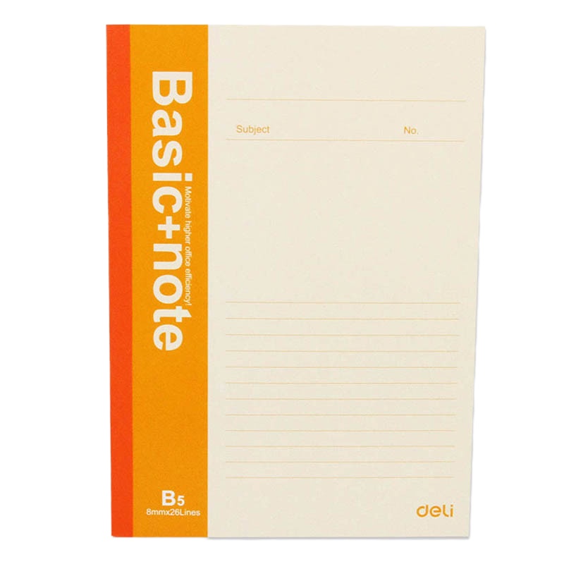 得力(deli)7662无线装订软抄本B5/40张笔记本12本装 颜色随机(七包服务)