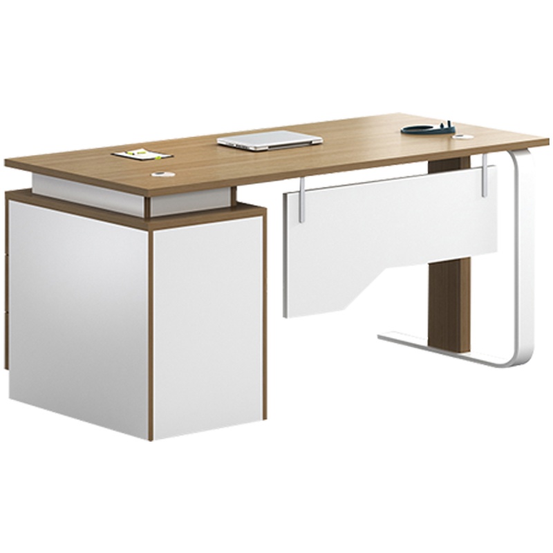 三圣 办公家具办公桌简易书桌现代简约办公桌钢木电脑桌1400*600*750mm