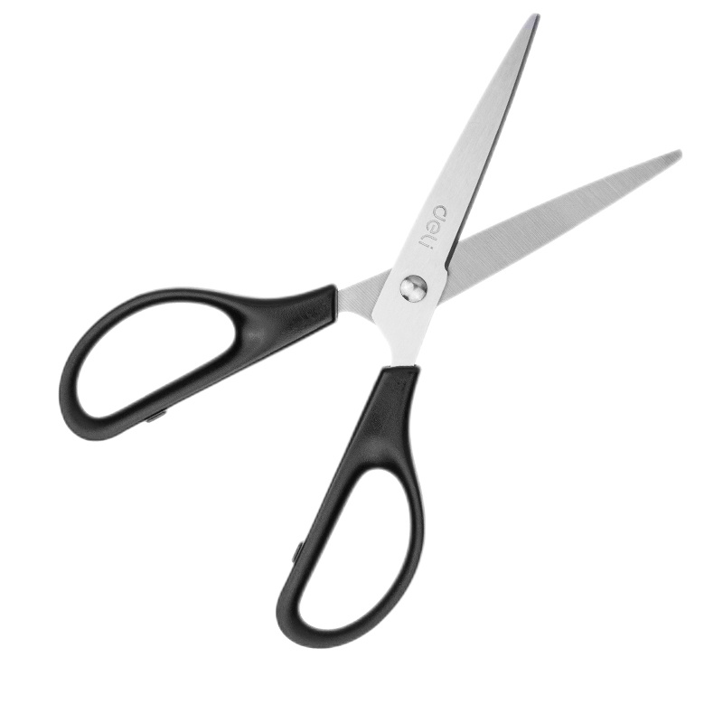 得力(deli) 办公家用生活剪刀 不锈钢剪刀 黑色 0603
