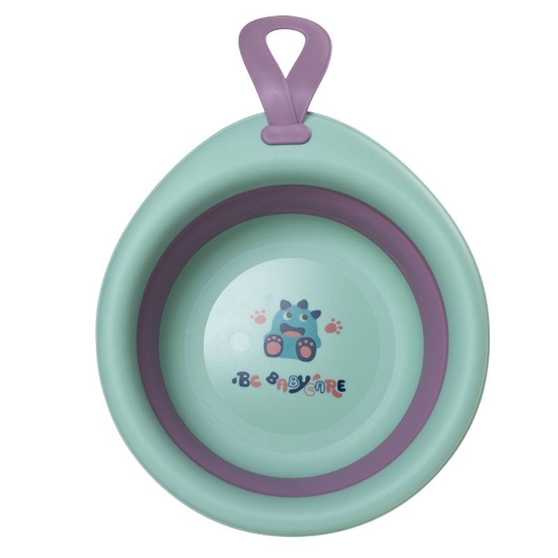 babycare儿童脸盆新生婴儿便携式宝宝专用脸盆洗脸洗脚可折叠两只装