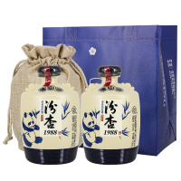 汾酒汾杏1988如意坛53度清香型白酒(两瓶配1个手提袋)475ml单坛