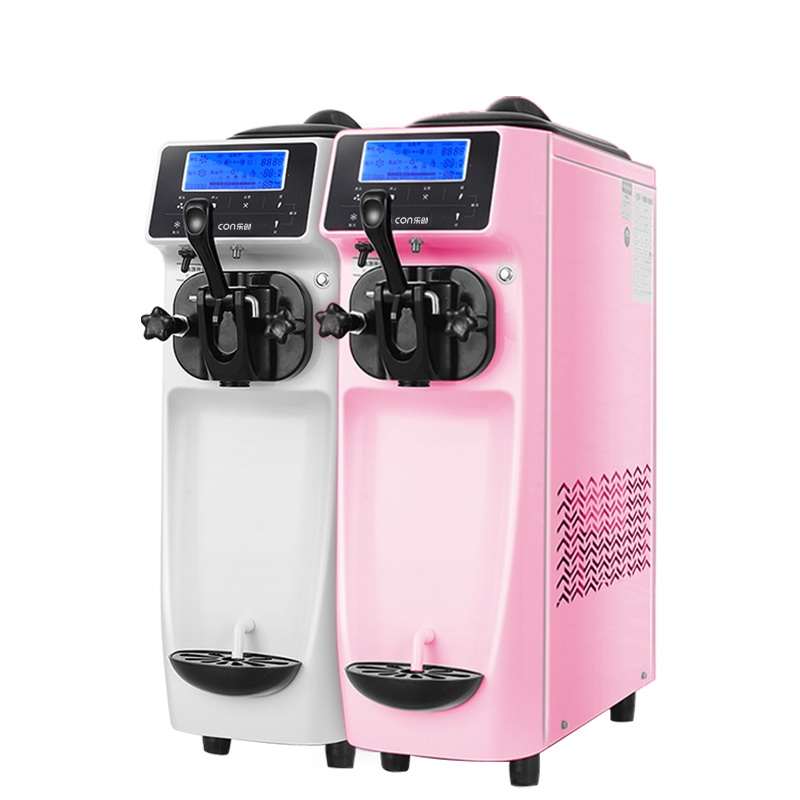 乐创(lecon) 冰淇淋机商用冰激凌机全自动软冰激淋机雪糕机台式立式落地式甜筒机圣代机 自动清洗 全自动台式