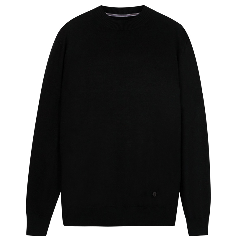 鄂尔多斯1980 黑科技珍珠羊毛系列百搭混纺男士针织衫休闲百搭