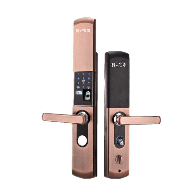 科米智家H33液压自动下滑盖智能锁指纹锁防猫眼开锁