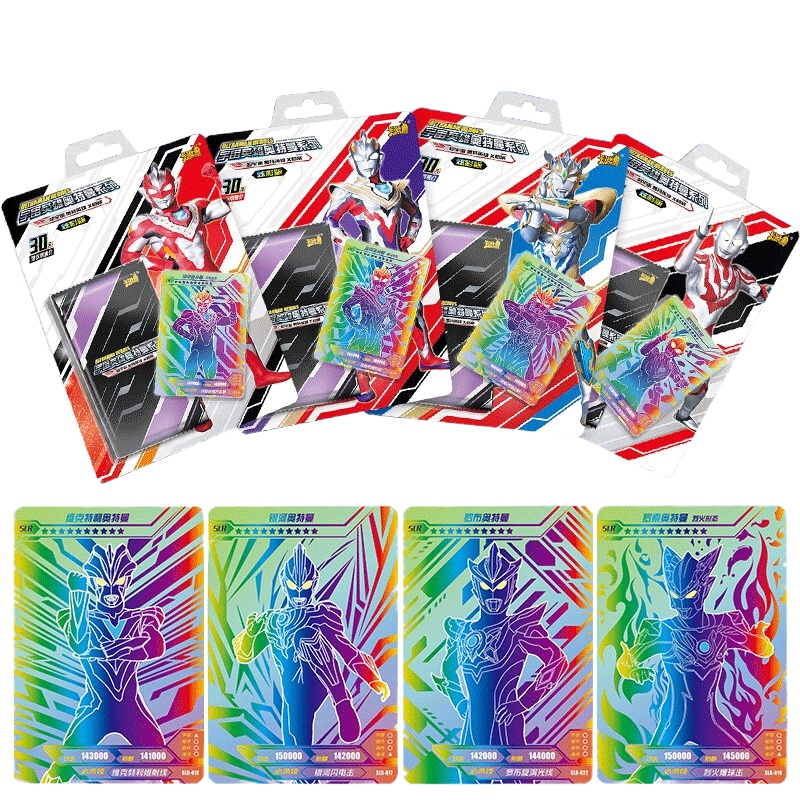 卡游奥特曼卡片炫彩版SLR泽塔全套LR十星金卡牌收集册玩具奥特曼炫彩C版1包25张