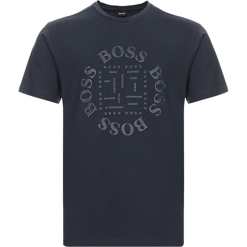 HUGOBOSS雨果博斯男士棉质圆领短袖T恤50431822