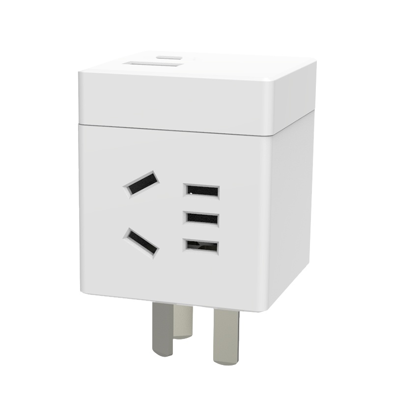 得力deli33627旅行转换插头智能USB&Type-C插座转换插头插排插线板转换器_2组+2U