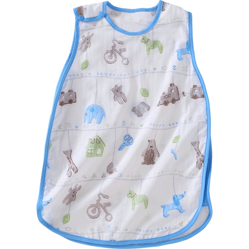 龙之涵 纯棉纱布婴儿睡袋夏凉透气背心睡袋