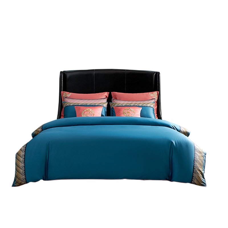 凯诗风尚(CHARSON)四件套 苏宁自营 全棉120支色织提花床品四件套纯棉双人床上用品被套